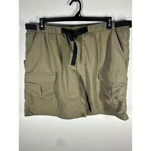 Royal Robbins Shorts Mens XXL Cargo Olive Green Hiking Outdoor Belted Quick Dry